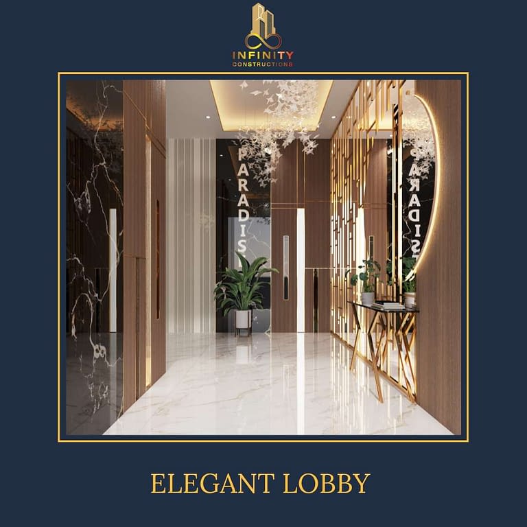 infinity constructions, paradise avenue elegant lobby